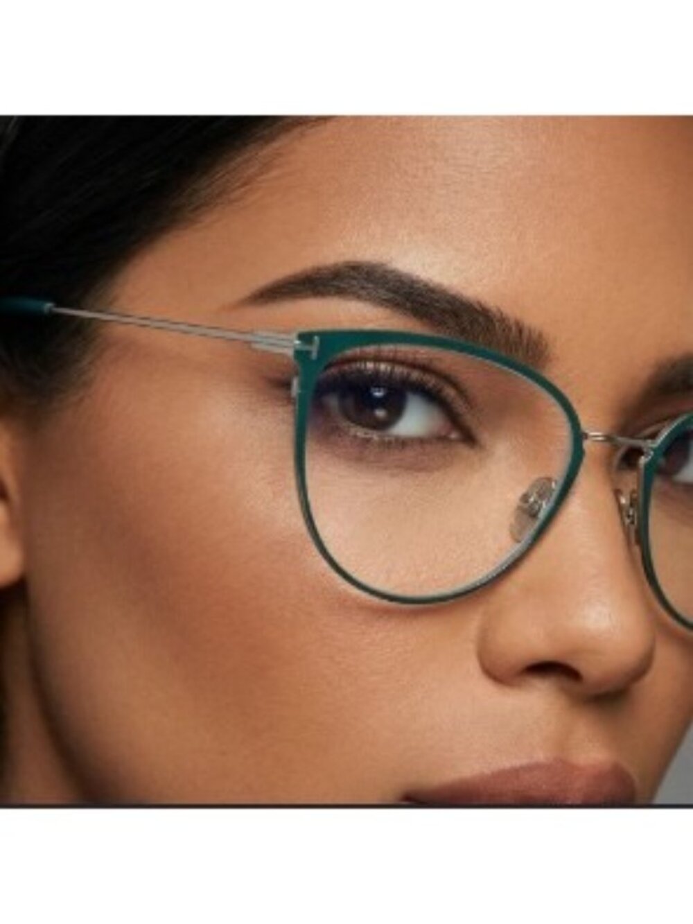 Tom Ford FT5840-B 066 Eyeglasses Red / Gold 56mm Cat Eye Frame, Blue Light Block - Picture 6 of 10